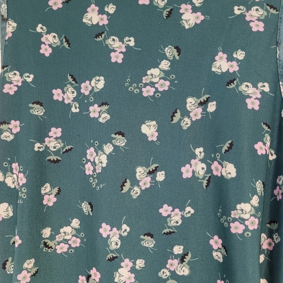 Nordstrom BP Dress Green Floral Runched Bodycon Mini Women's Size S - Picture 8 of 16